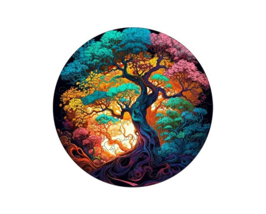 Puzzle 3D Drewniane Układanka dla dzieci i dorosłych - Las A4