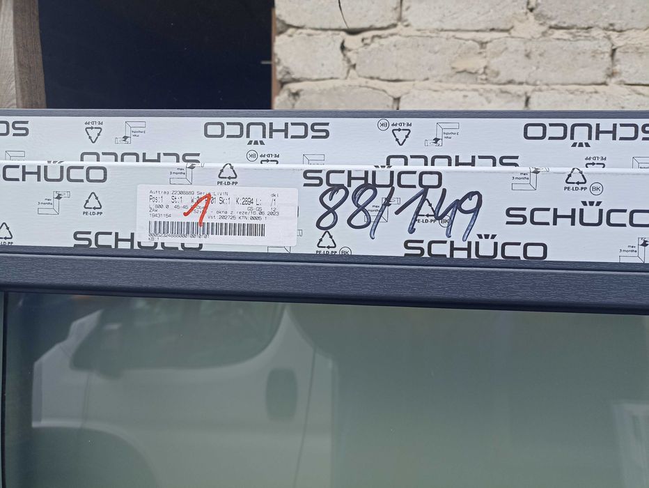 Okno pcv 88/149 antracyt obustronny