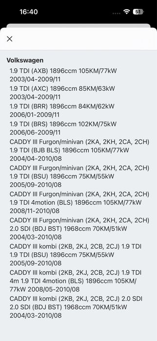 Zestaw rozrzadu passat b6 1.9tdi 105 km silnik bxe