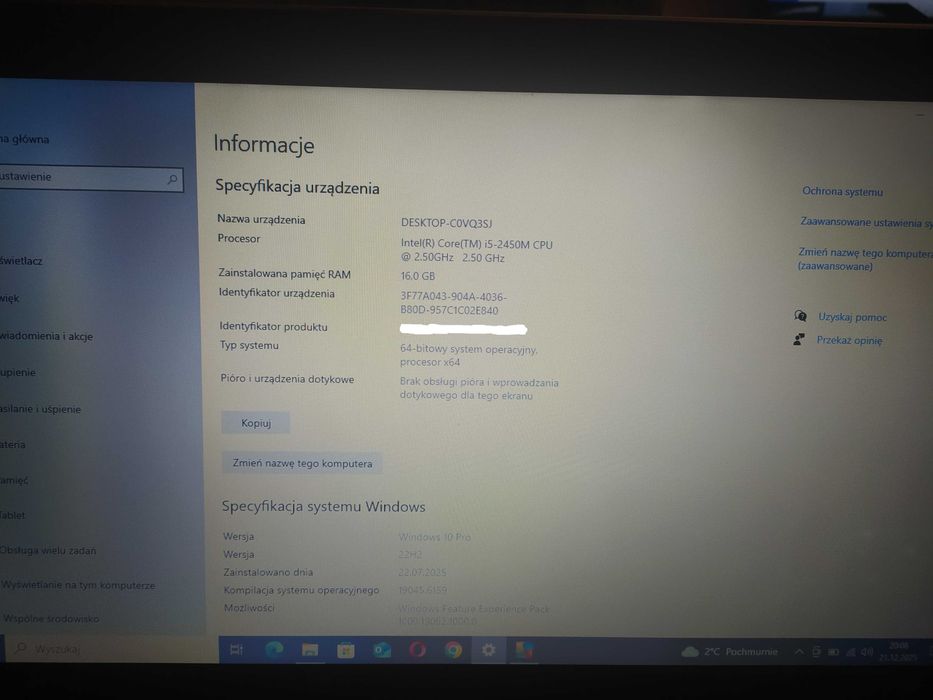 Laptop IBM Lenovo E520 - i5/256GB SSD/16GB/Win10
