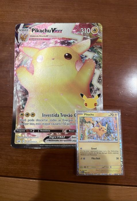 Carta pokemon pikachu jumbo