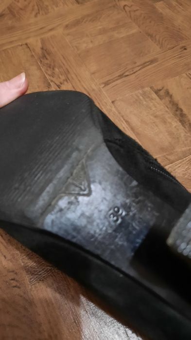 Ботільйони, чорні, Італія, (замш/-шкіра) комбінація