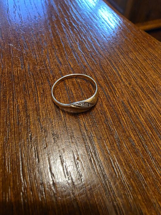 Złoty pierścionek zaręczynowy rozmiar 14