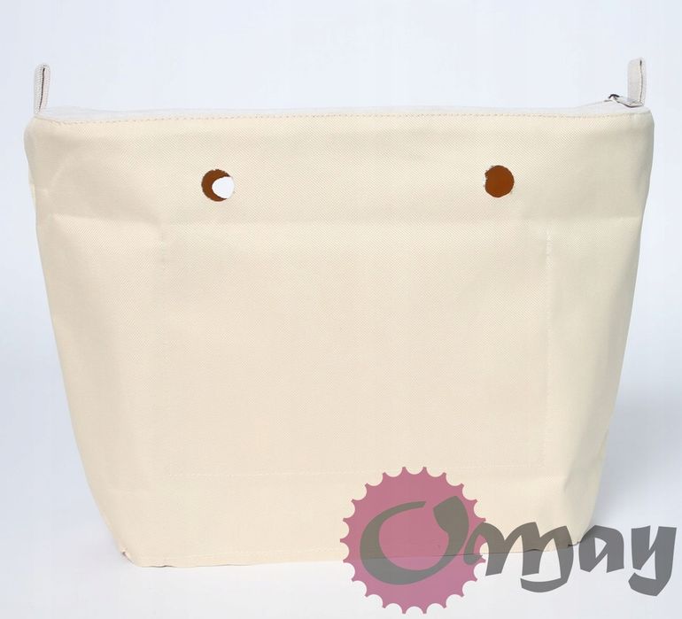 BEŻOWY Welur organizer OBAG STANDARD 2 kieszenie wkład hummus OMAY