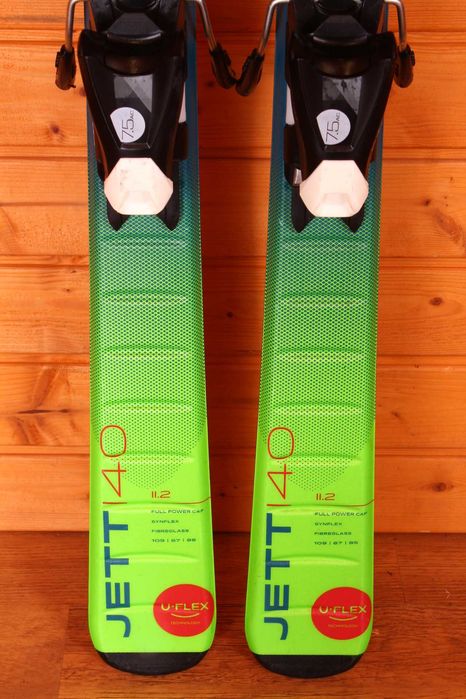 Narty dziecięce Elan Jett 140 cm + Elan 7.5, Rocker, U-Flex, Grip Walk !!!