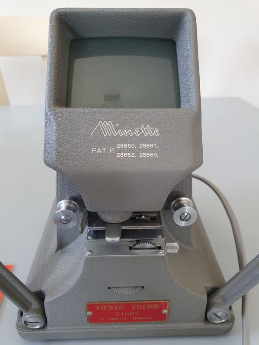 Aparelho p/ visionar fita de 8mm da Minette View Editor + acessórios
