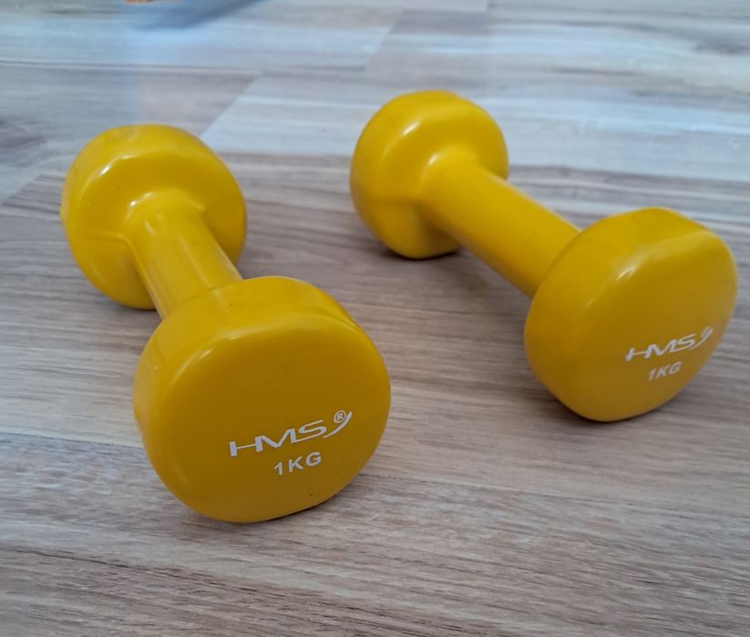 Żółte hantelki 1kg