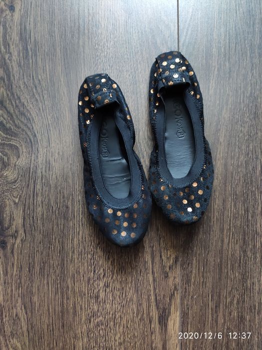 Кожаные балетки туфли Mango