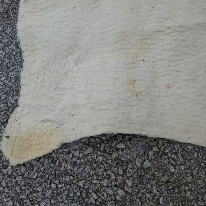 Pele de borrego com algumas manchas