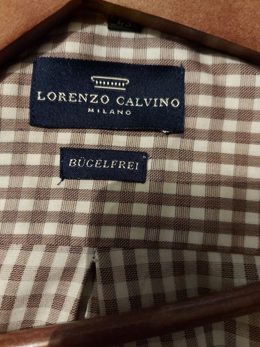 Koszula męska w drobną kratkę rozmiar 43