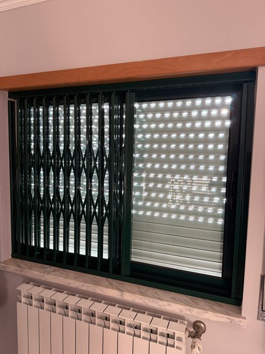 Janela vidro duplo e grade