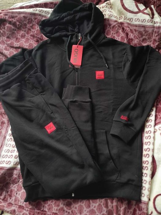 Komplet dresu męski spodnie bluza z kapturem Hugo Boss kolory premium M-XXL