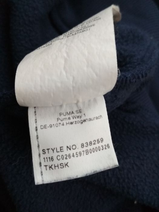 Puma granatowa rozpinana bluza z kapturem unisex M