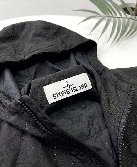 Нейлон 1ОО% | Куртка Черная Stone Island | Ветровка Стон Айленд