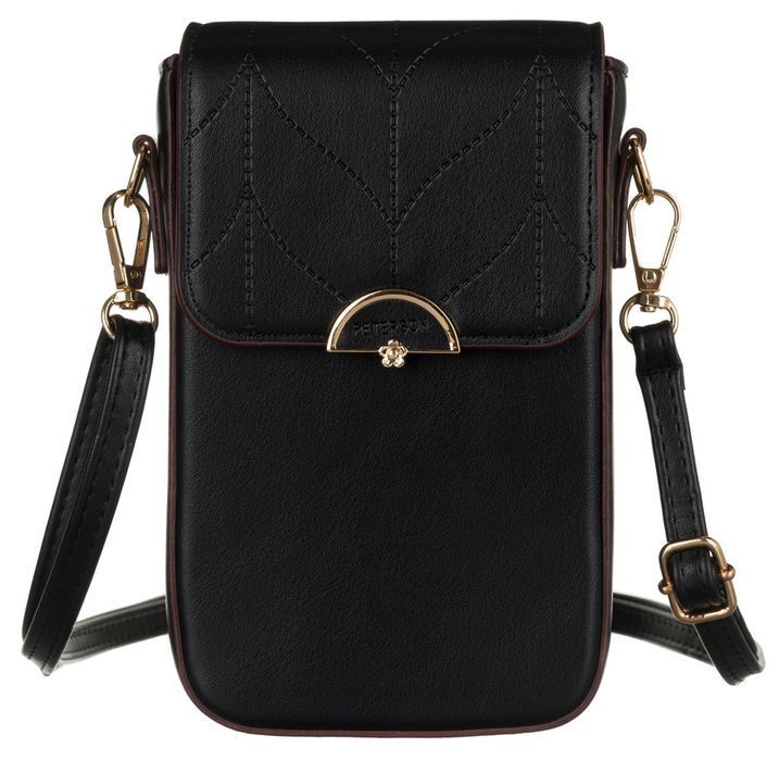 mini torebka-portfel ze skóry ekologicznej - peterson