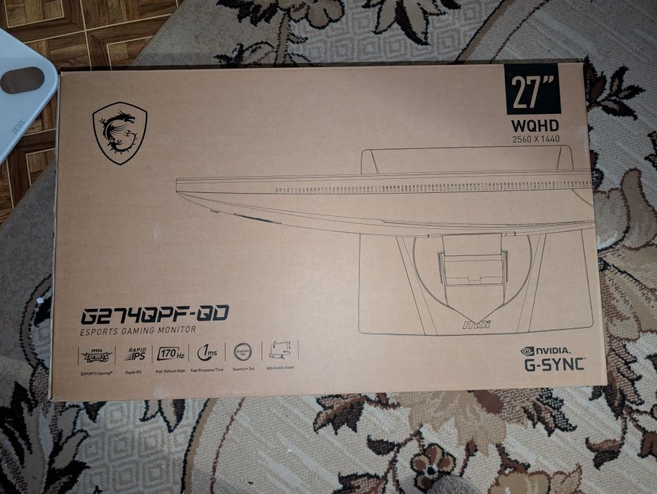 Монитор 27" MSI Gaming Quantum Dot G274QPF QD -- Rapid IPS 1ms GtG / 2