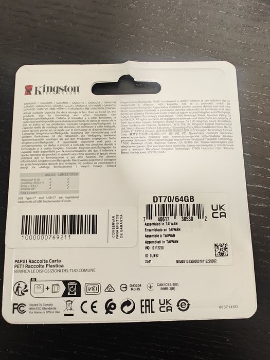 Pen kingston 64 gb usbc
