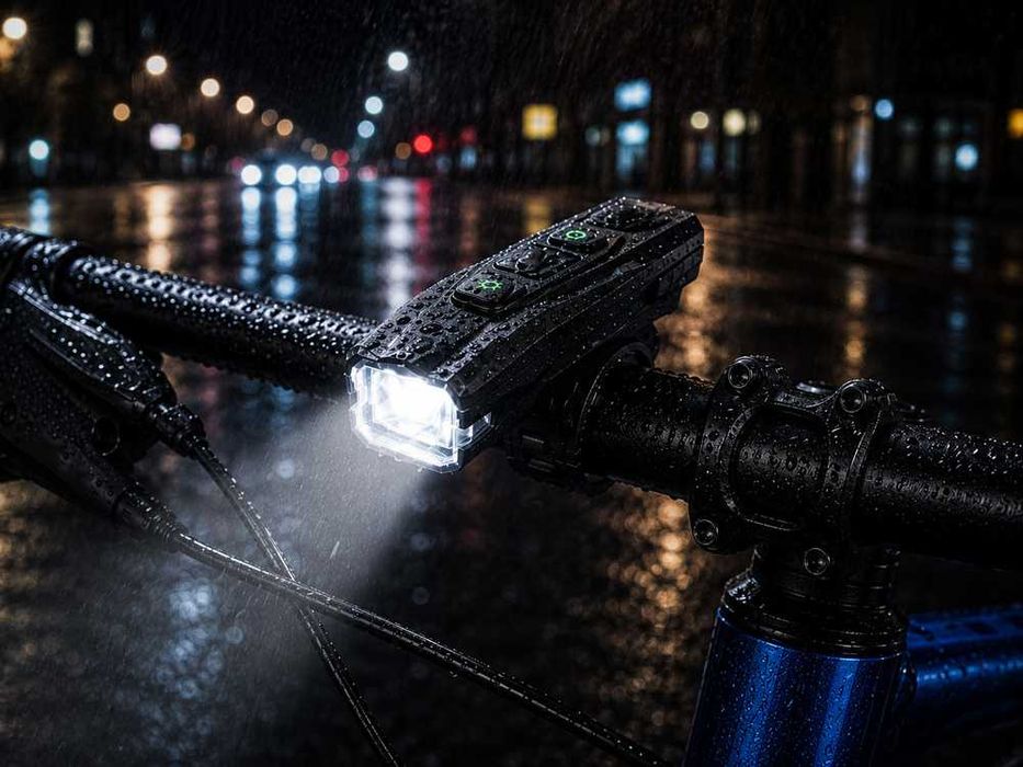 Lampka LED do roweru przednia ładowana USB 5 trybów
