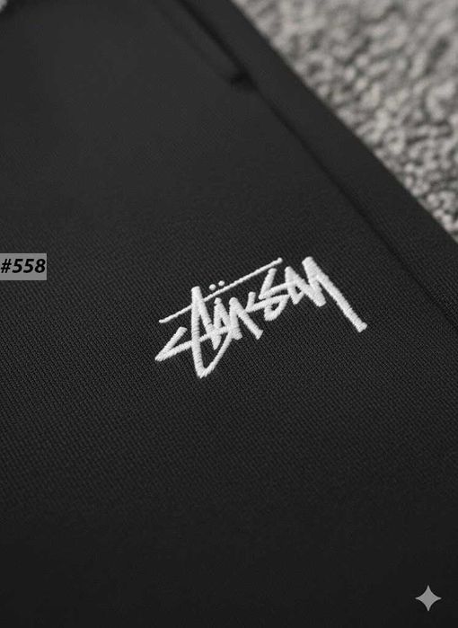 Cotton 100% | Мужские Штаны Стусси Черные | Спортивні Штани Stussy