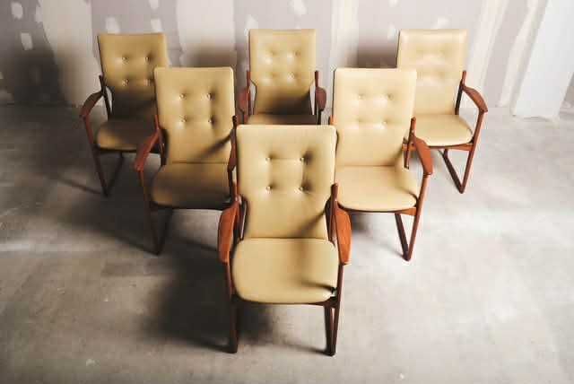 Fotele/krzesła duńskie tekowe proj. Vamdrup Stolefabrik z lat 70-tych