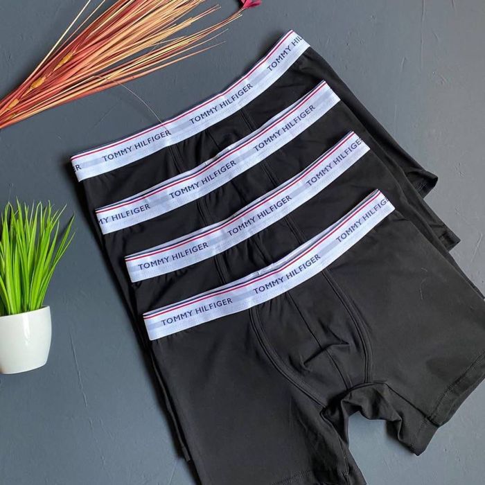 Чоловічі труси боксери Tommy Hilfiger BLACK в подарункові коробці