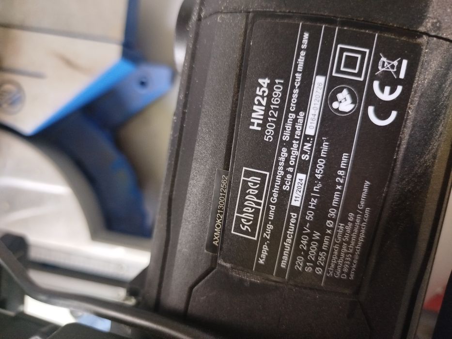 Piła ukośnica nowa scheppach z posuwem  254mm