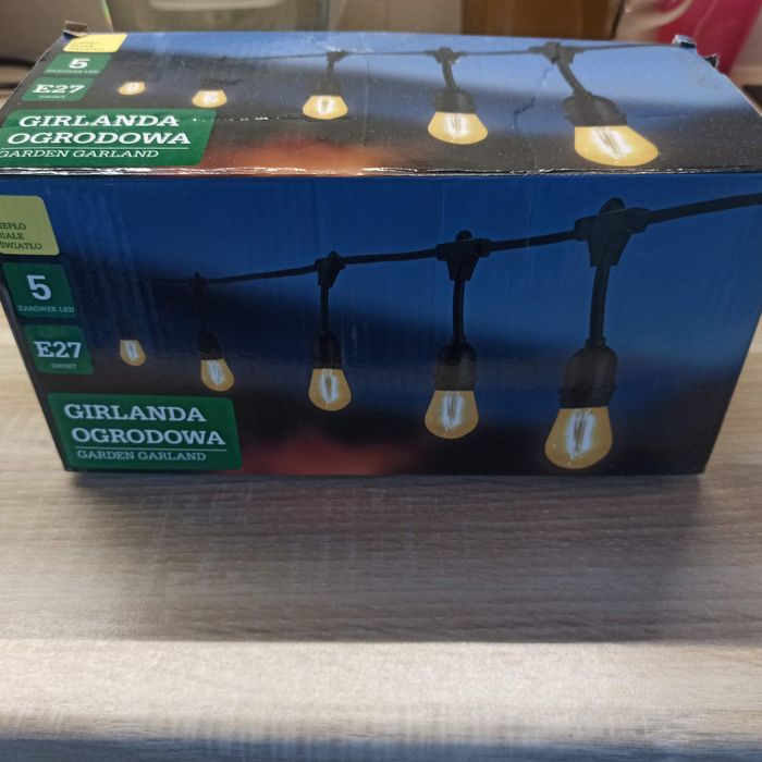 Girlanda ogrodowa LED żarówki ciepłe świato