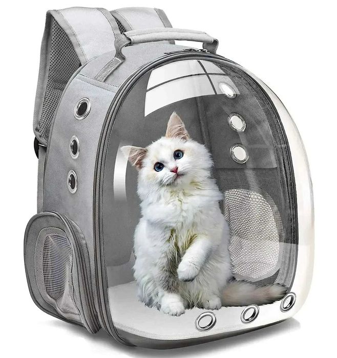 Portátil e Transparente Espaço Cápsulas, Mochila Respirável, gato