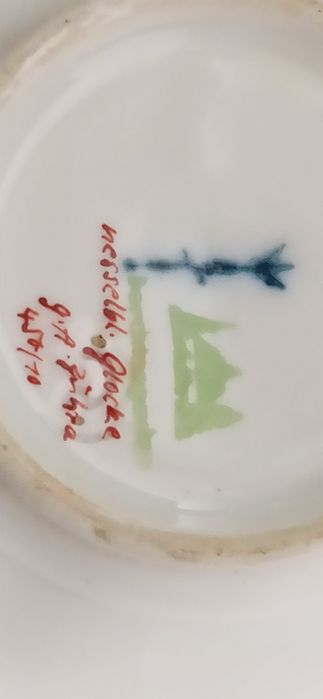 Królewska Maufaktura. Porcelany Berlin Talerzyk Adler Berchtesgaden