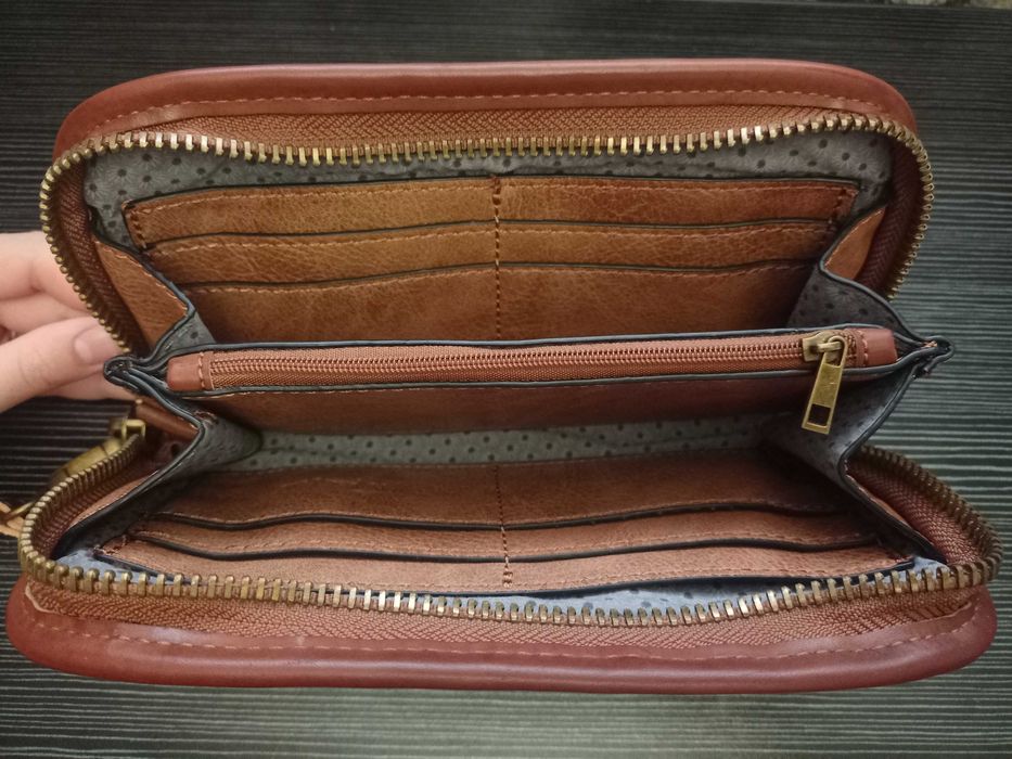 Шкіряний вінтажний гаманець