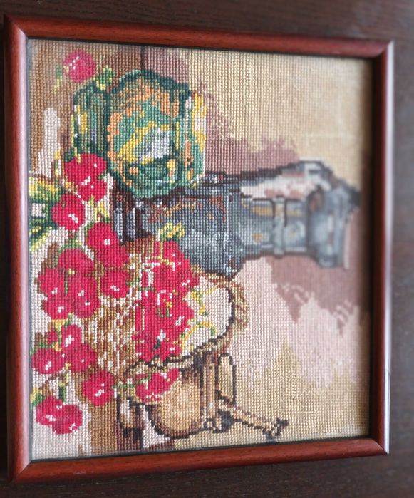 Obraz wyszywany na płótnie, w ramie