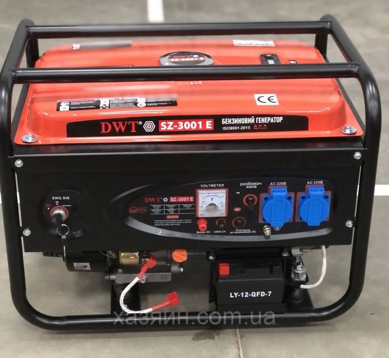 Генератор професiйний 3 кВт електростартер DWT Швейцария
