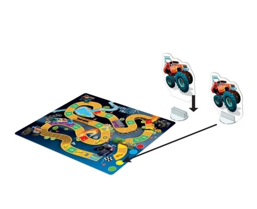 Gra planszowa Monster Truck Fight, dla dzieci 7+