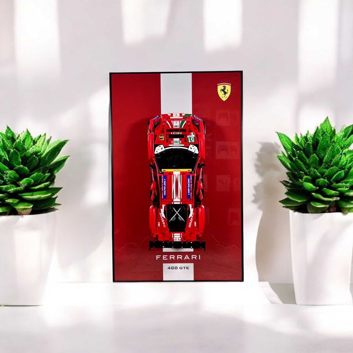 Рамка 80x50 см на Стіну для LEGO Technic Ferrari 488 Ферарі 42125
