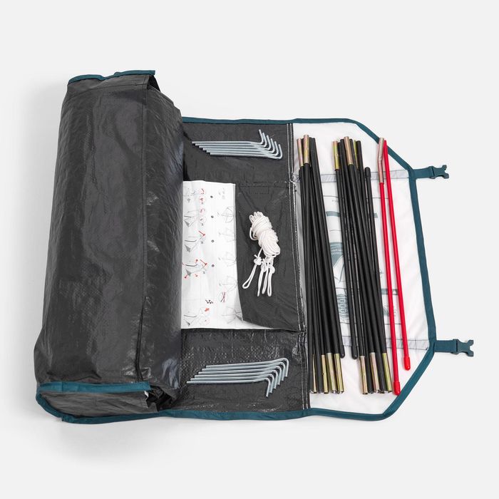 Tenda de campismo 3 pessoas, MH100 Fresh & Black