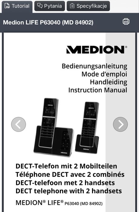 Telefon stacjonarny Medion