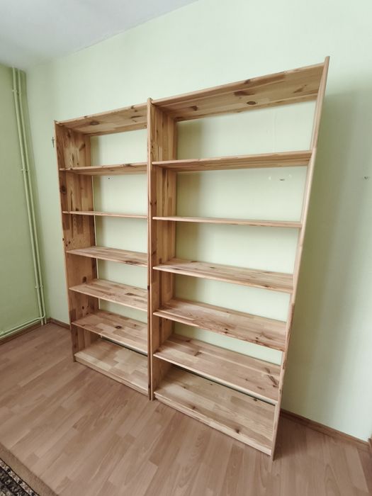 Regały drewniane sosnowe 2 sztuki, biblioteczka