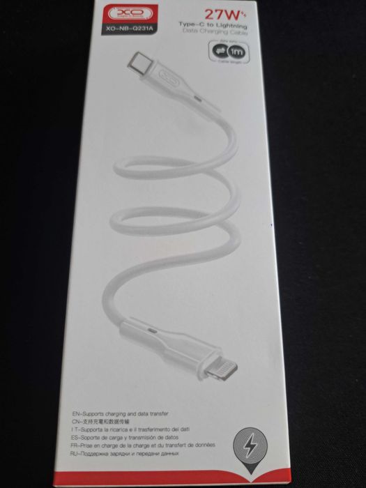 Cabo Ultra Rápido 27W XO (USB-C para Lightning) – Novo