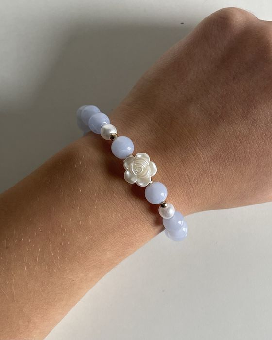 Pulseira feita à mão - Blue sky