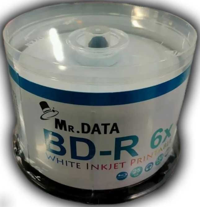 Mr.DATA BD-R диск FULL PRINT HIGHT QUALITY 25Gb 6x speed cake 50