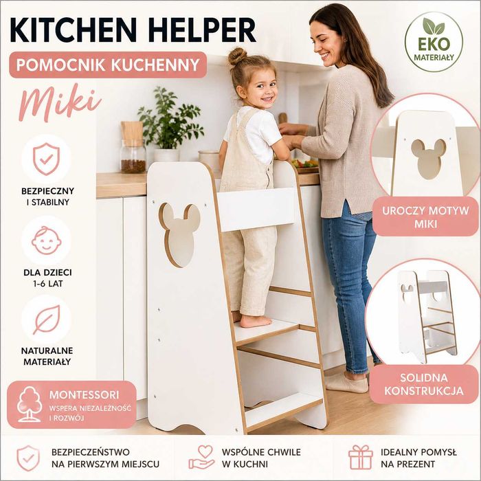 Kitchen Helper Podest dziecięcy Myszka regulowany Promocja producent