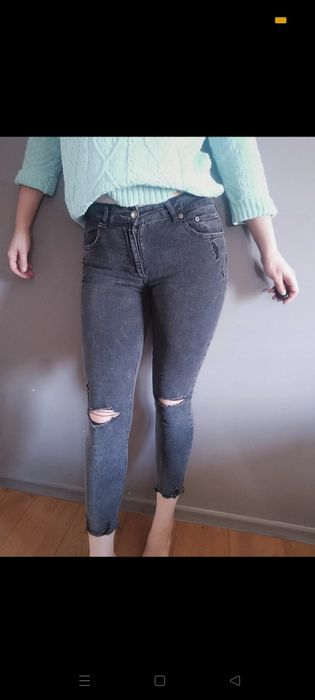 Jeansy czarne damskie rurki r.M Pull&Bear