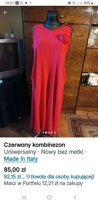 Kombinezon czerwony