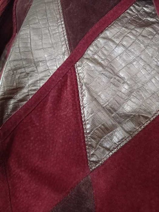 Camisola de Malha com Pele castanha e Prateada