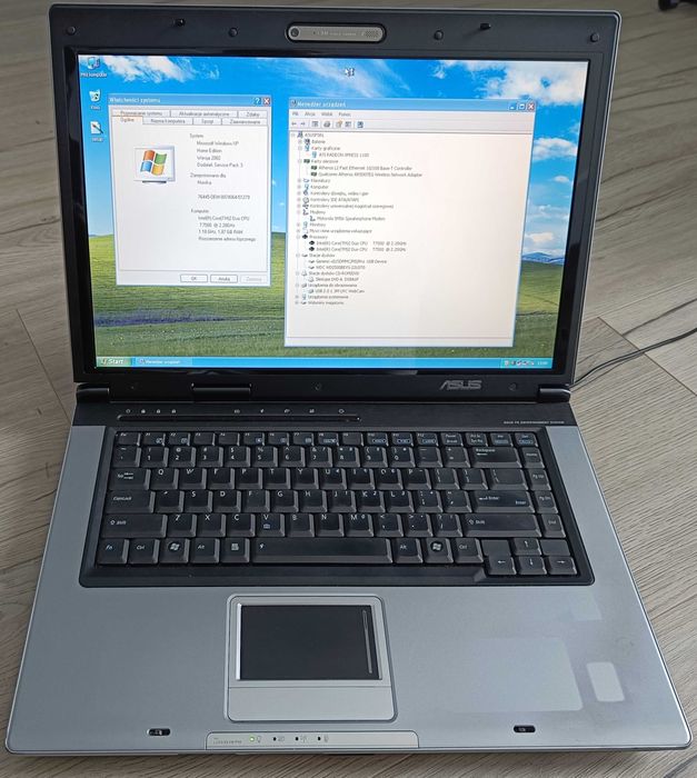 Laptop ASUS C2D T7500 ATI X1100 2GB RAM HDD 250GB WIFI Bateria