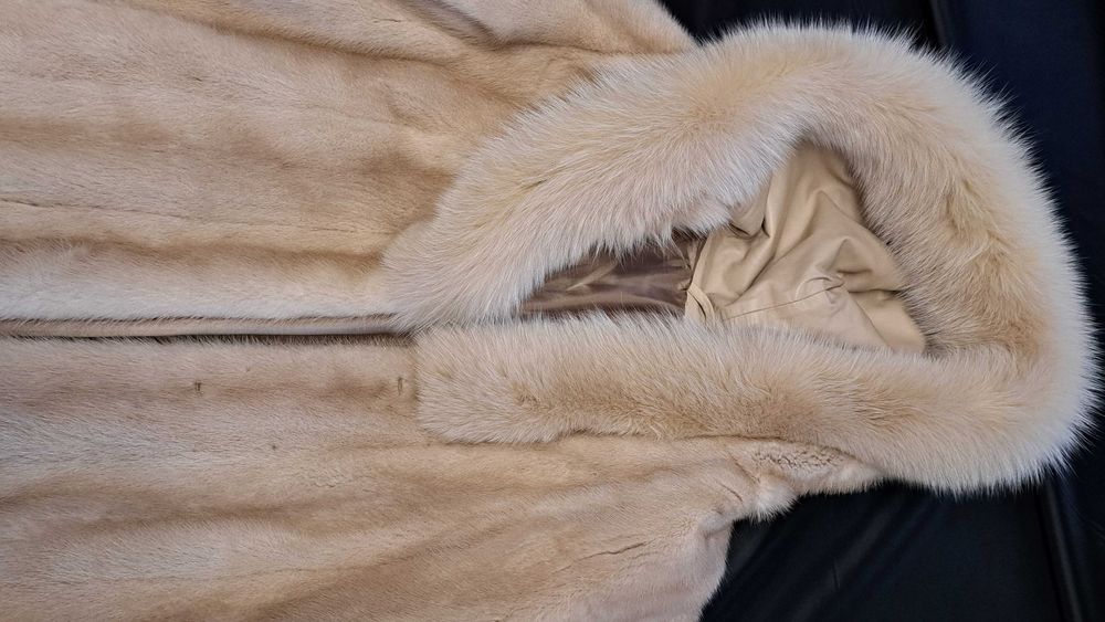 Futro z norek (kolor szampański)