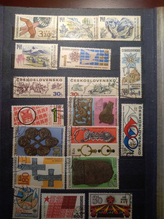 czechy czeskie znaczki pocztowe stare lata 60 klaser filatelistyka