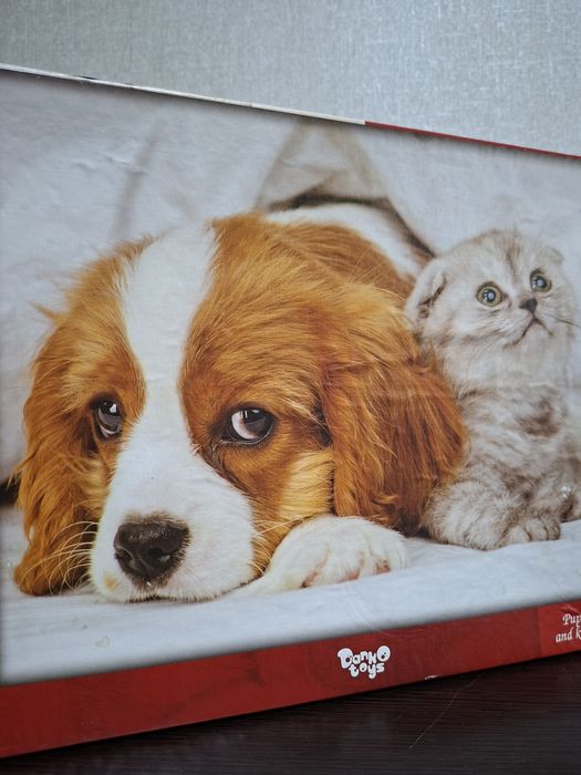 Пазли Danko Toys «Puppy and Kitten» (Цуценя та кошеня), 380 елементів