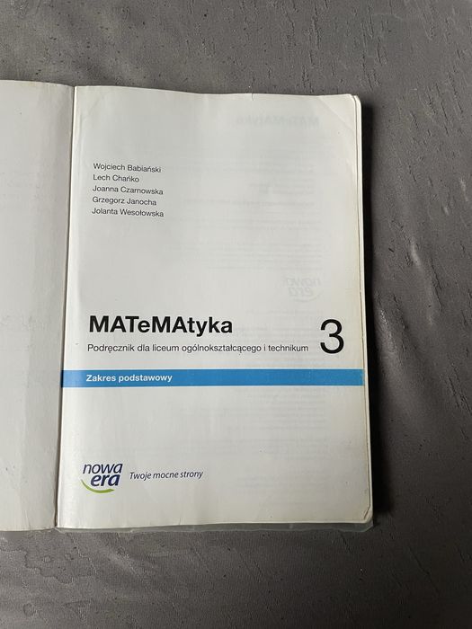 Matematyka 3 zakres podstawowy