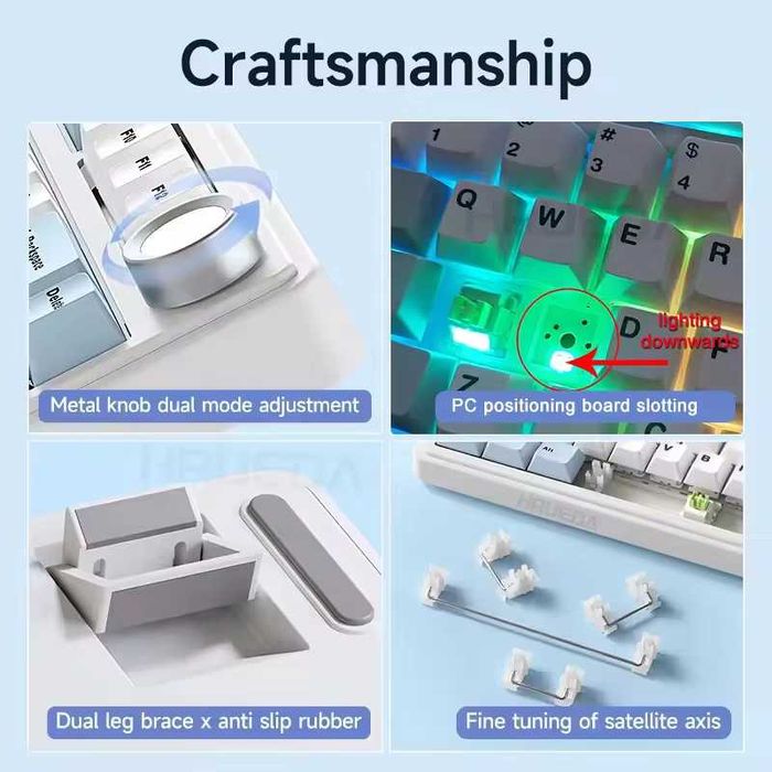 ‼️ NEW ‼️ БАГАТО КОЛЬОРІВ Механічна клавіатура AULA F75 4000 mAh RGB